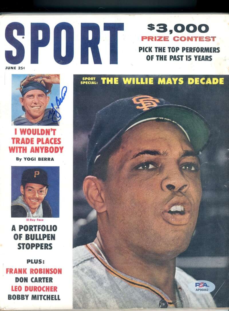 Yogi Berra PSA DNA Signed 1961 Sport Magazine Autograph