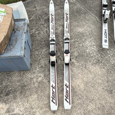 Hart F-17 White Black Red Downhill Skis with Bindings Included