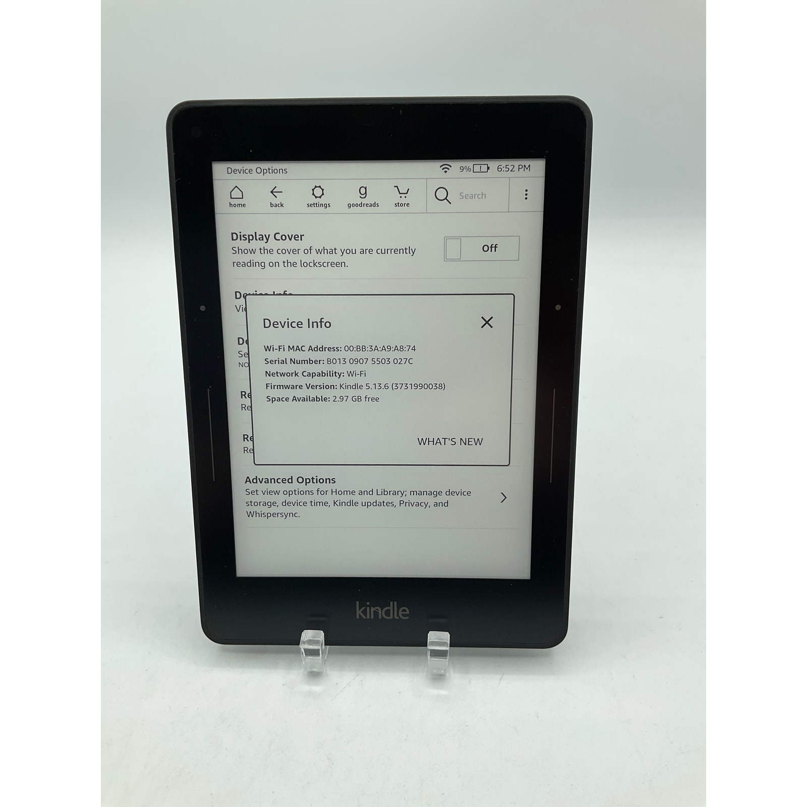 Kindle Voyager 4GB Black E-Reader with High-Res Display  -image
