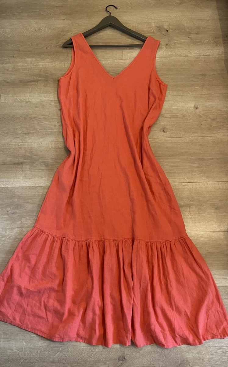 knee length dresses for ladies Shari Linen Dress
