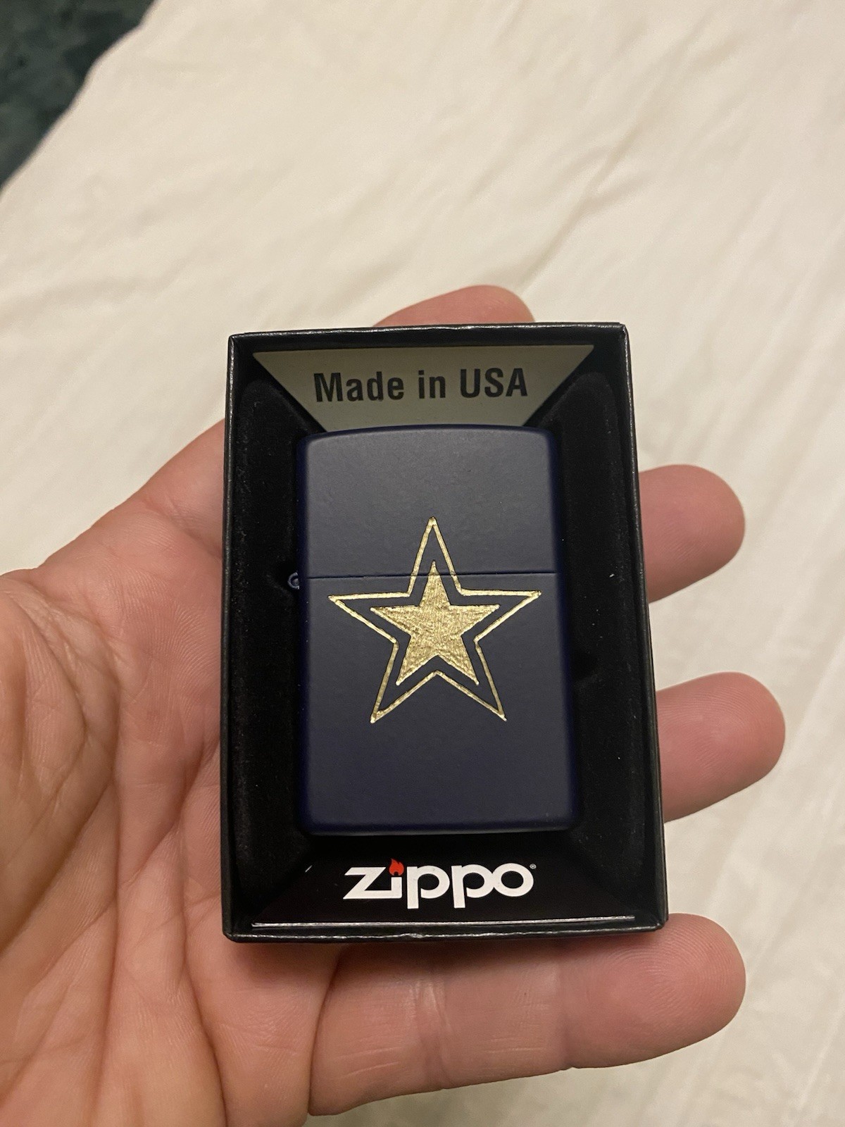 1-Dallas Cowboy Logo On A Navy Blue Zippo Lighter