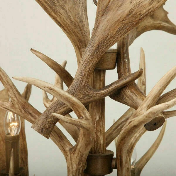 Faux Antler 43" Wide Rustic Antler Chandeliers 8 Candle Pendant Light Fixture - Image 4 of 4