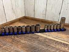 Mixed Lot 15 SAE Mixed Pt Sockets 3/8 Drive S...