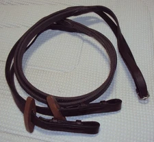 STUBBEN Event Reins - Quality Leather & Rubber - 5/8" x 114" -Rein Stops - GREAT