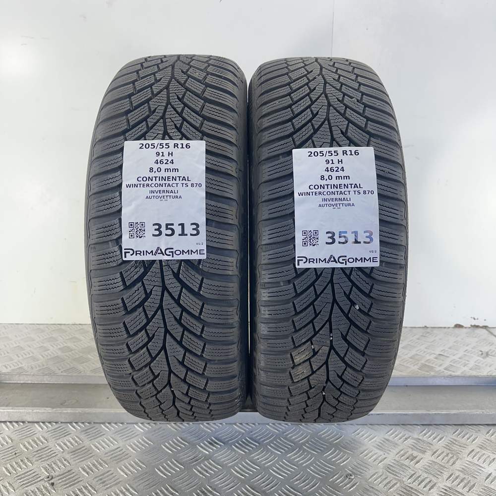 Gomme Usate 205 55 R16 91H Continental Wintercontact TS 870 98% Invernali