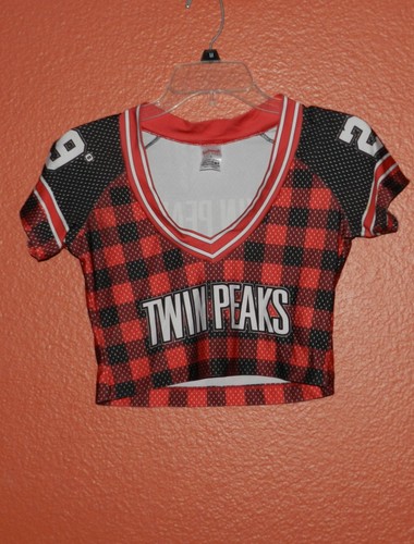 Twin Peaks Plaid Uniform Top Women's Small Waitressville Polyester/Spandex
