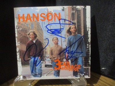 HANSON signed/autographed 3 CAR GARAGE 95-96 CD BY ENTIRE BAND...JSA CERTIFIED