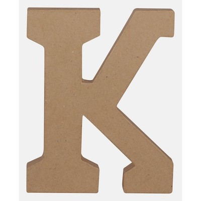 Decopatch, Pappmaché Kraft, Großbuchstabe K 20cm - Kartonbraun