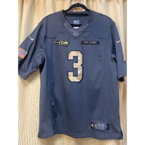 Nike NFL Seattle Seahawks Russell Wilson Salute To Service Army Jersey Size L