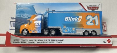 Disney Pixar Cars June Faster Hauler Semi Blinkr Piston Cup 2023 Comet 1:55