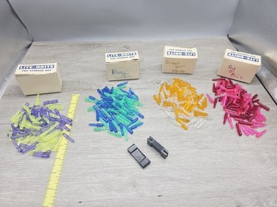 Vintage LITE BRITE PEGS Lot White Violet Green Red Pink Yellow Blue Green Boxes