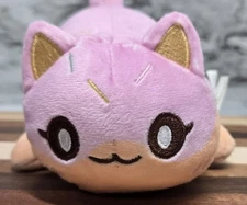 Aphmou Pink Plush Cat With Sprinkles Velvety Texture Orange Bottom No Donut 