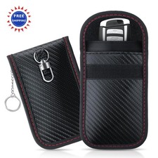 Faraday Key Fob Protector 2 Pack Carbon Fiber Anti Theft Signal Blocking Cover