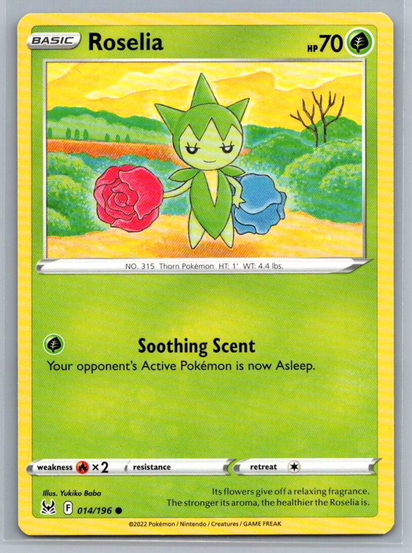 Roselia 14/196 Lost Origin Common Pokémon TCG 2022