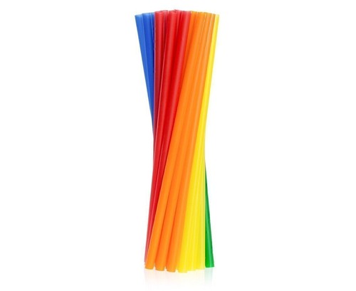 Pack of 500 plastic straws, reusable 24 cm, diameter 0.6 cm Drinking Straws - Picture 2 of 20