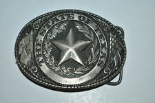 The State of Texas Star Brass Belt Buckle