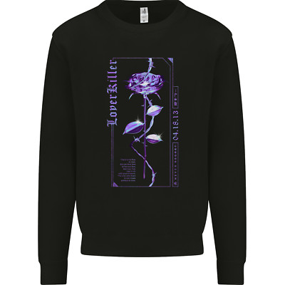 Lover Killer Rose Gothic Goth Herren Sweatshirt Pullover
