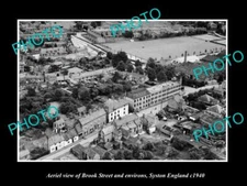 OLD LARGE HISTORIC PHOTO AERIAL VIEW SYSTON ENGLAND BROOK ST ENVIRONS c1940 1