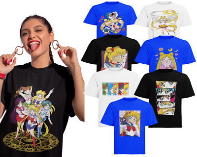 Sailor Moon Shirt Damen Venus Mars Merkur Jupita Anime Oversize Women S-XXXL
