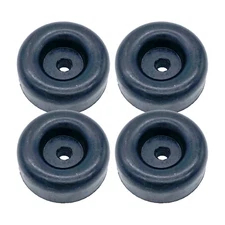 (4) Cargo Trailer Ramp Door Replacement Black Rubber Bumper 2.5" Round