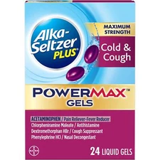 ALKA-SELTZER PLUS Maximum *11/2026*Strength PowerMax Cold and Cough