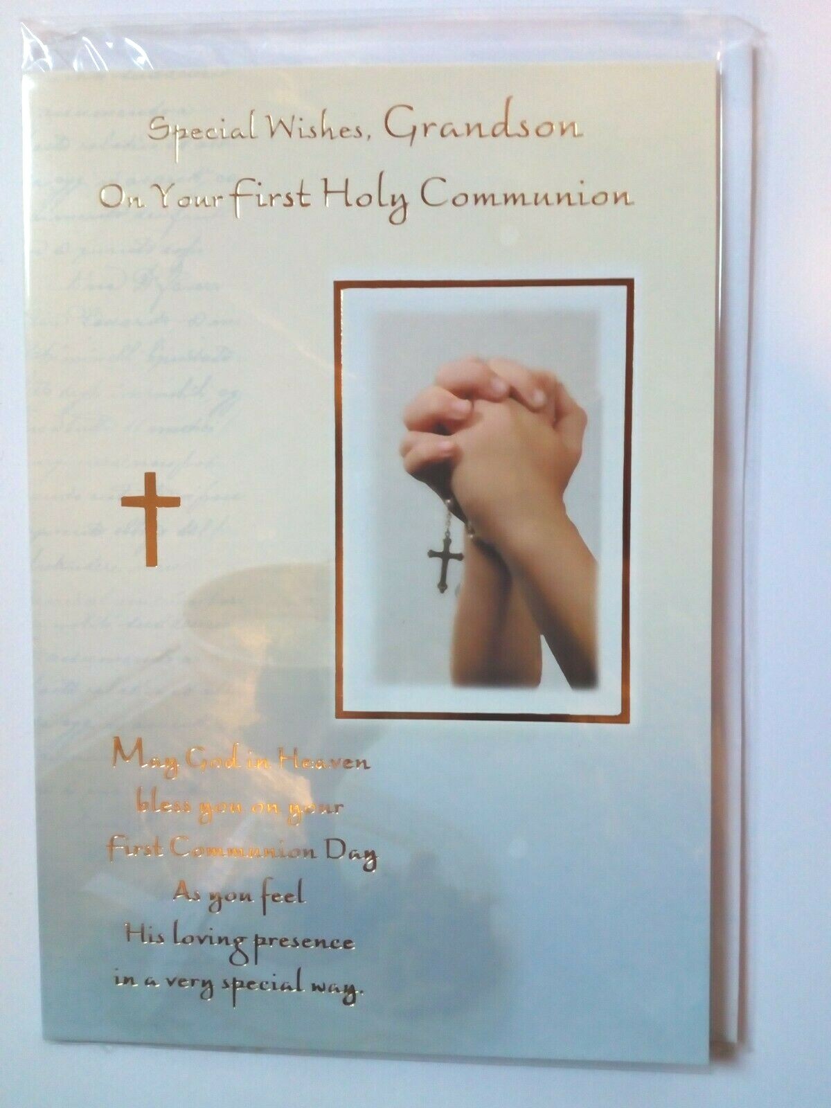 Grandson On Your First Holy Communion Greeting Card 1st Holy Communion 7x5 inch