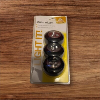 LIGHT IT! by Fulcrum 30010-301 3-LED Wireless Mini Stick On Touch Light, 3-Pack