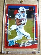 2023 Josh Downs Panini Clearly Donruss Rated Rookie Red RC /49 MINT 🔥🔥🔥