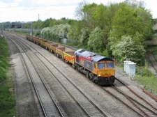 PHOTO  CLASS 66 66731 PASSES FOXHALL JN 06/05/14 WORKING 6M40 WESTBURY TO CLIFFE