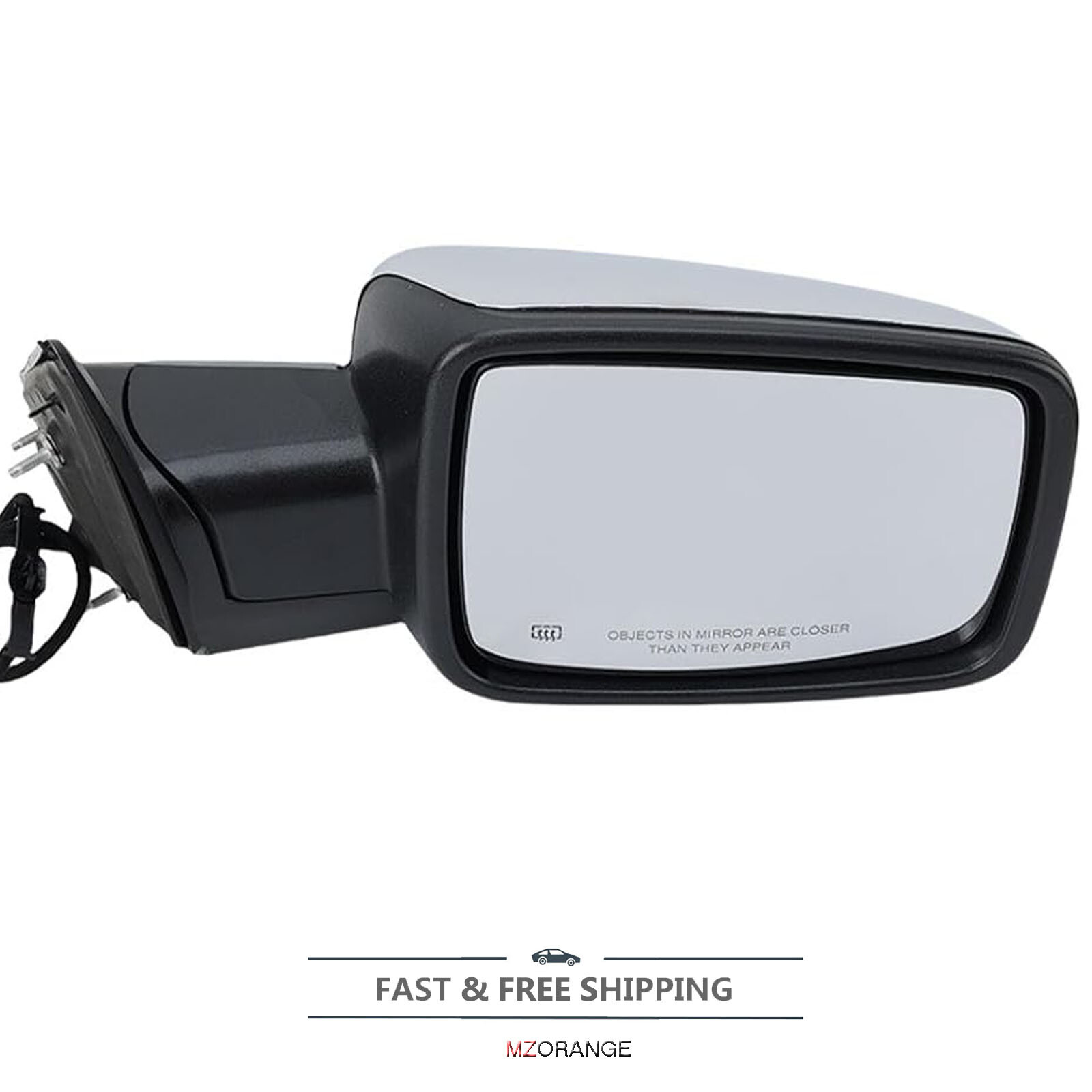 Chrome Power Mirror For Ram 1500 2013-2018 Right W/ Heated Turn Signal Light RH