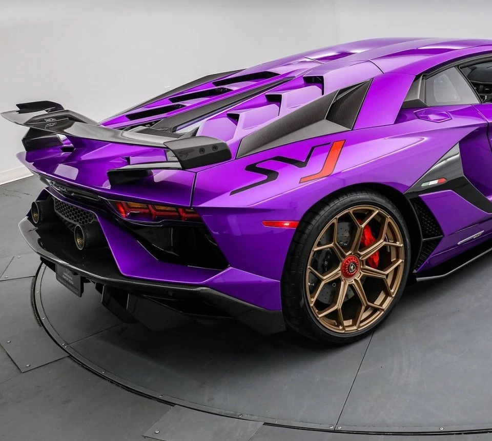 SVJ (PAR) Calcomanía Vinilo Pegatinas PARA Lamborghini AVENTADOR Set, Kit, Carbono, Foto 4 de 4