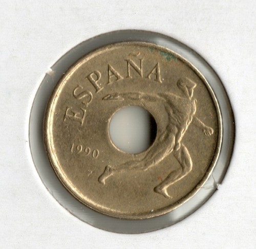 Coin Spain 25 Pesetas 1990 KM850 - 第 2/2 張圖片
