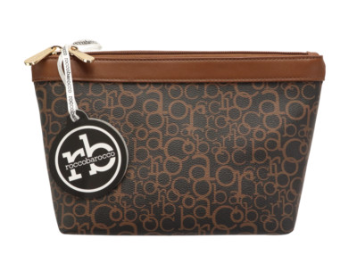Roccobarocco Beauty Case Tasche Damen Einheitsgröße Zipper Logo Druck Kosmetik