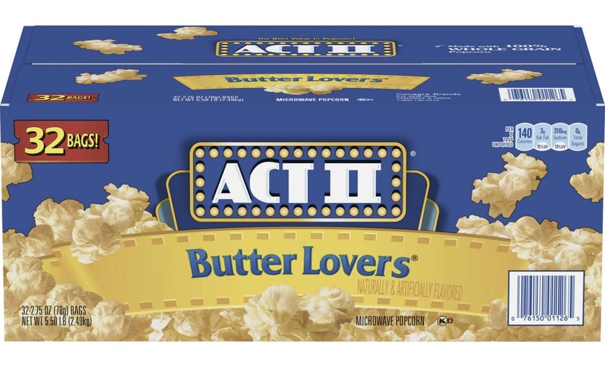 ACT II Butter Microwave Popcorn 32ct | eBay