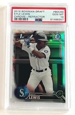 Kyle Lewis REFRACTOR - 2016 Bowman Draft Chrome Refractor 1st Bowman  PSA 10  