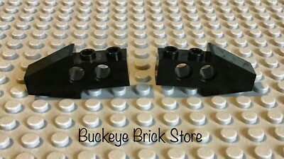 LEGO Technic 2 Black Slope Short Wing Front 
