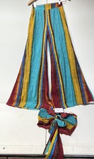 Cider Bohemian style striped pants with matching halter top womens XS *NEW*