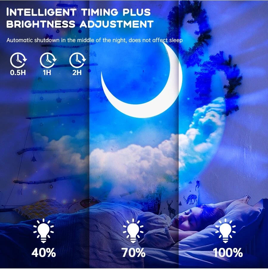 Astronaut Projector Starry Galaxy Night Light Space Nebula Moon