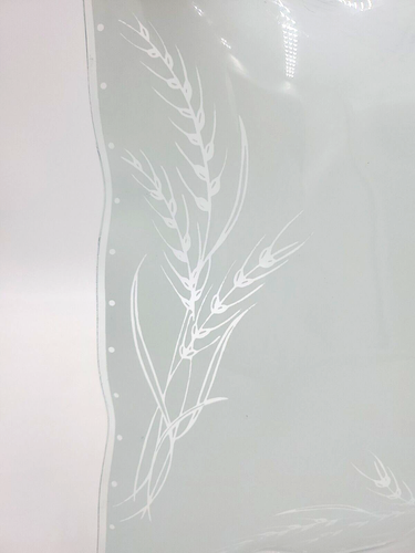 Glass Ceiling Light Shade 11.5" White Glossy Wheat Pattern Vintage Square - Picture 5 of 8