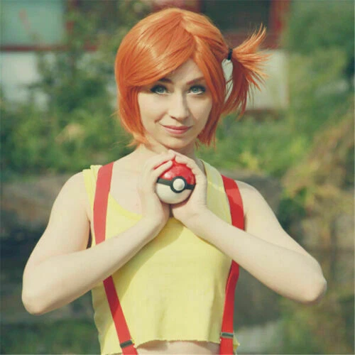 Pokemon Pocket Monster Misty Wig Pokemon Misty Cosplay Wig Orange Styled Wigs - Image 3 of 4