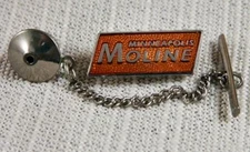 Minneapolis Moline Tie Tack Pin and Chain Clasp