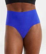 HANKY PANKY BREATHE HIGH WAIST Thong BRILLIANT BLUE THONG PANTY L NWT