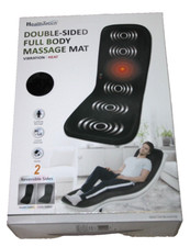 Health Touch Double Side Full Body Massage Mat Vibration Heat Hi Lo Relaxation