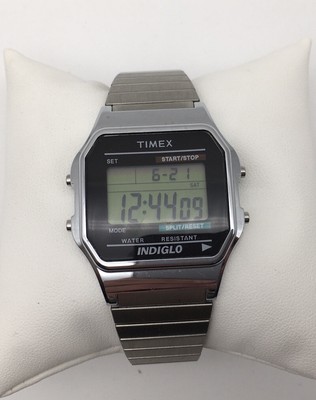 men's digital watch with stretch band