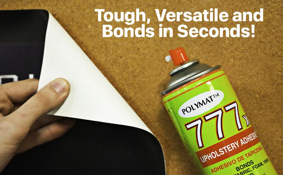 QTY6 12oz cans Polymat 777 Glue Spray Multipurpose Adhesive High Tack Fast Dry - Image 4 of 4