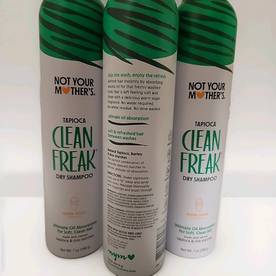 Champú seco Not Your Mother's Clean Freak | Azúcar caliente 7 oz - PAQUETE DE 3 - NUEVO Foto 2 de 3