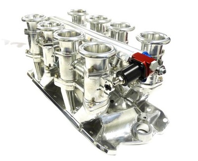 OBX Individual Throttle Body ITB Kit 50mm Air Horns Chevy SBC Small Block 350