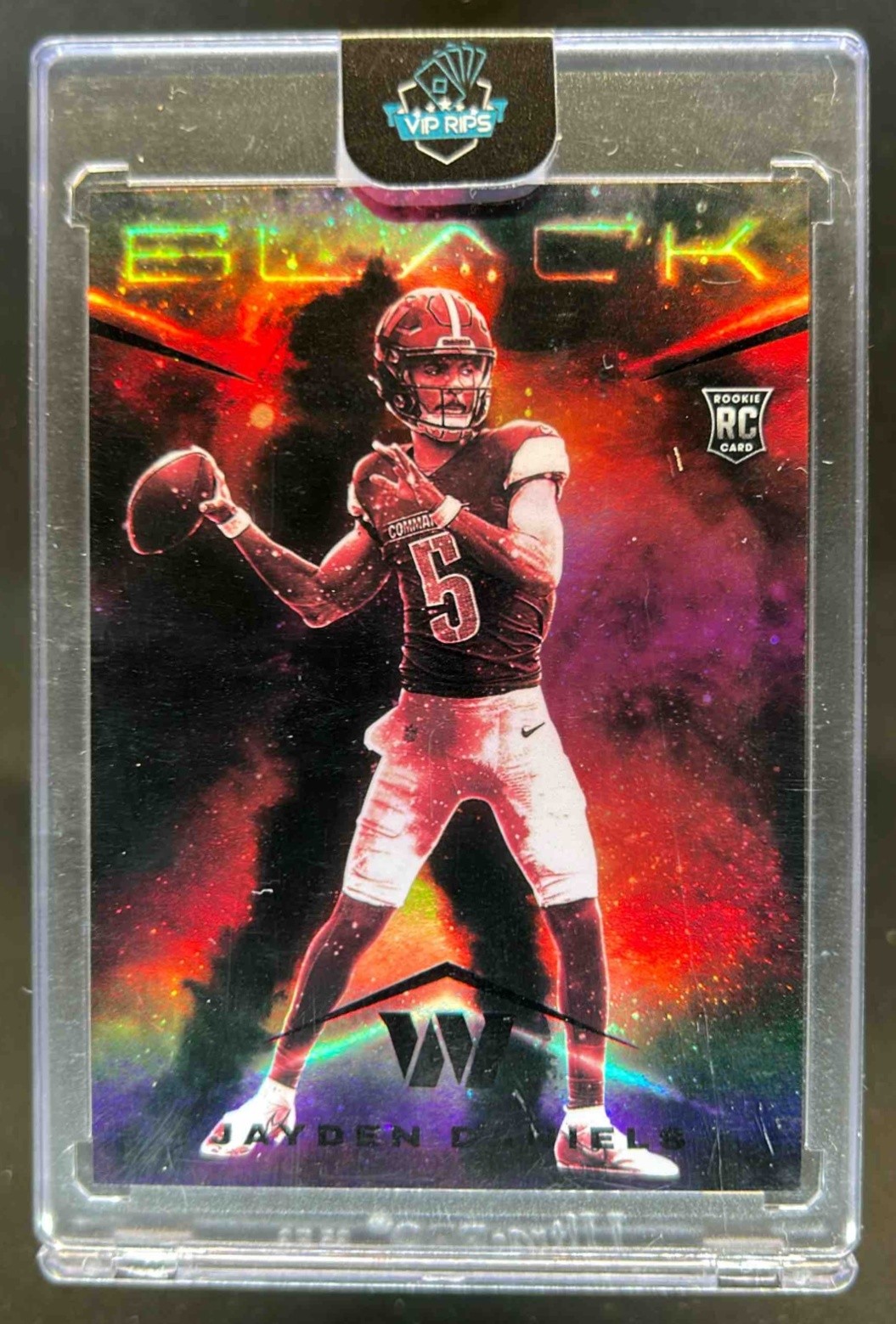 2024 Panini Black Jayden Daniels Smokescreen SP Rookie RC #SM-JDS Commanders