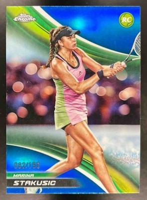 Marina Stakusic /150 2025 Topps Tennis Chrome Blue Refractor #297 RC