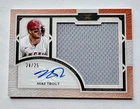 Mike Trout 24/25 Orange Game Used Patch Auto 2025 Topps Definitive Baseball Card